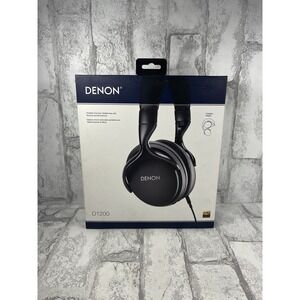 Denon AH-D1200 Over-Ear Headphones w/ in-Wire Remote and Mic BLACK NEW Open Box